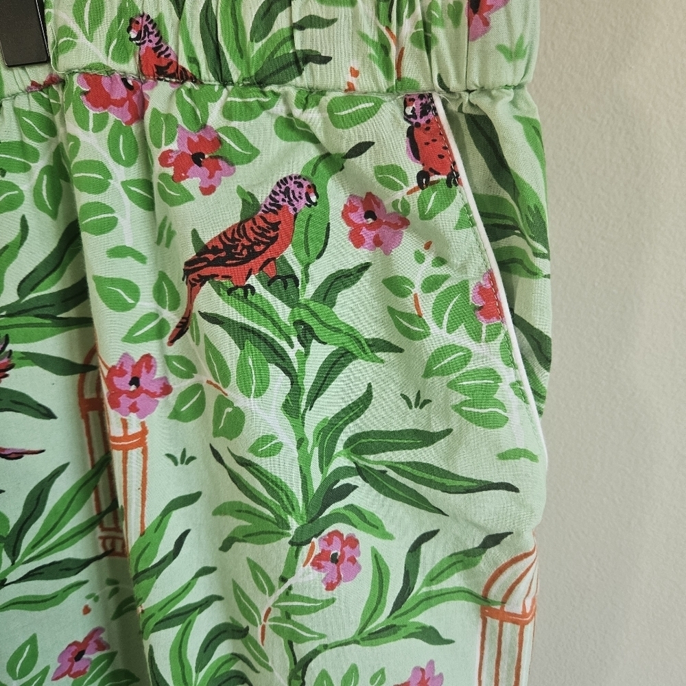 Printfresh Birds of a Feather Cropped Pajama Pants In Kiwi Slice - Picture 9 of 13
